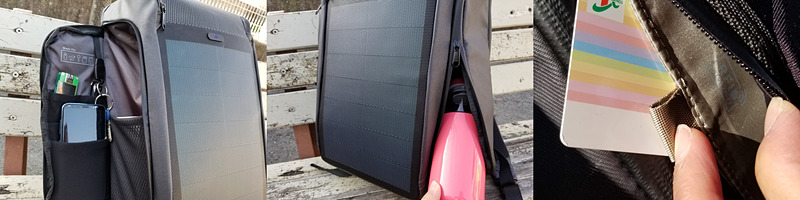 バックパックの外側も、すぐにアクセスできるポケット類が豊富。どれもよく考えられて配置されている