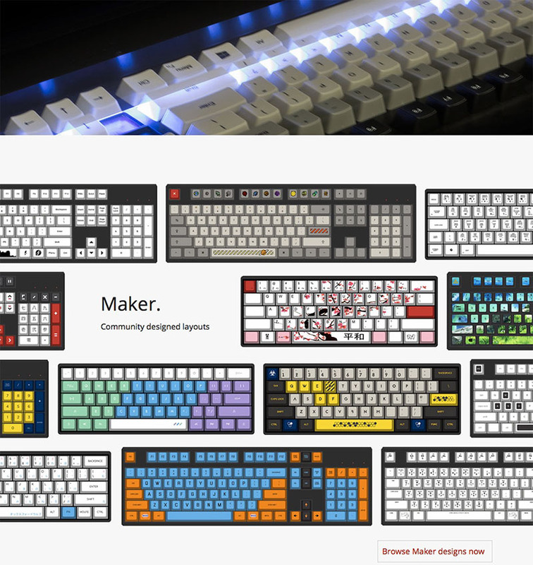 WASDというユニークなキーボードメーカーとそのキーボードを紹介しています。WASDでは、キー数やキートップやキースイッチ種類などをユーザーの好みにカスタマイズして購入することができます。