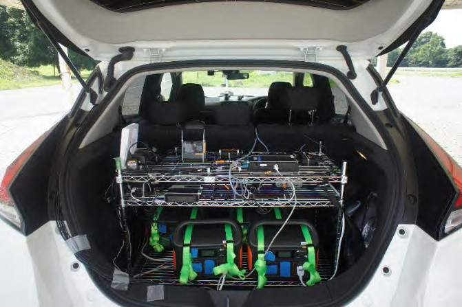 日産LEAFに搭載された実験機材