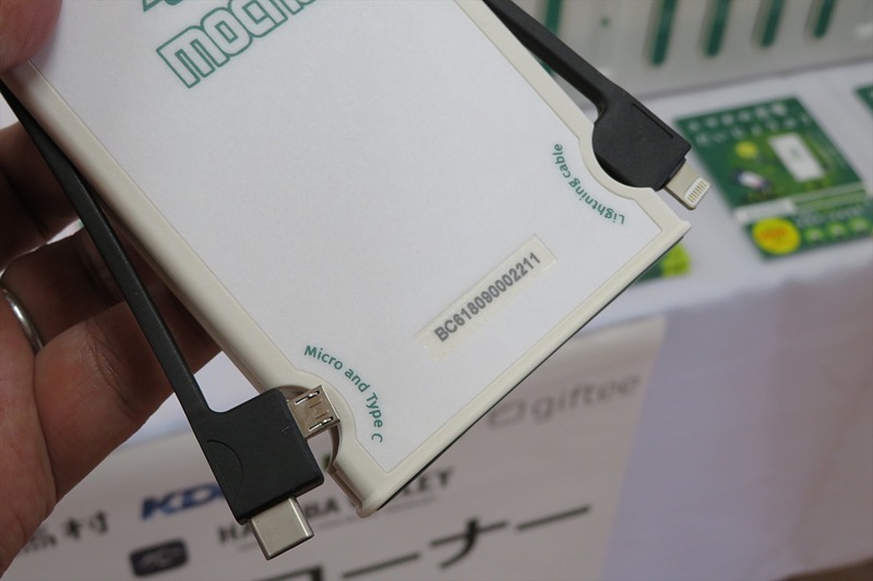 Lightning、microUSB、Type-Cの3つの端子に対応する