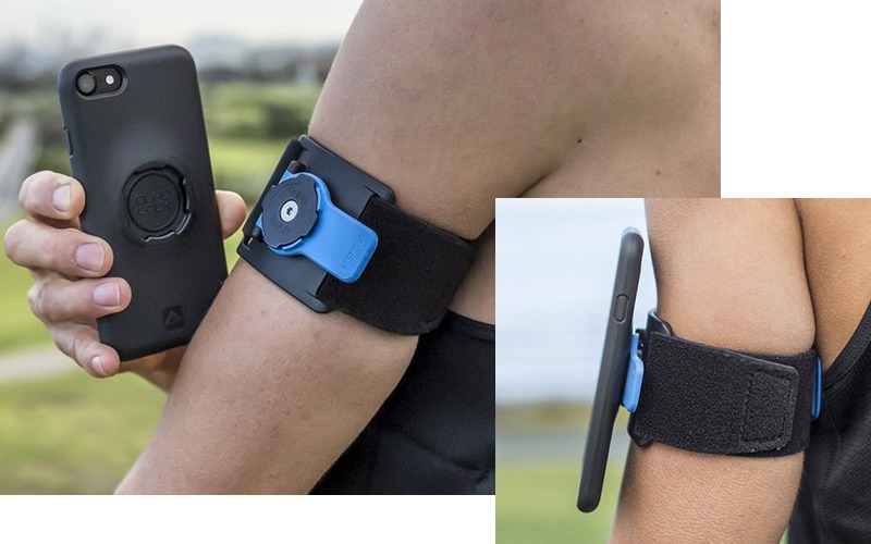 モーターサイクル用やランニング用の製品もあります。マウント側とスマホ側を接続する構造は、もちろん共通しています。