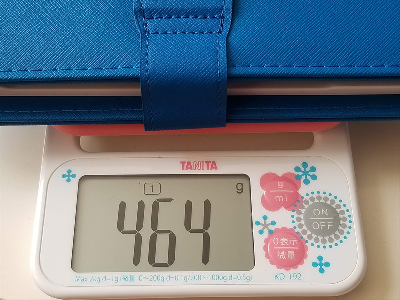 モバイルキーボード単体ではなく、P20 liteも一緒でこの軽さ