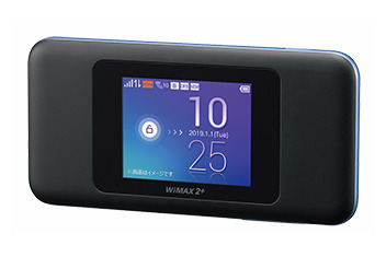 「Speed Wi-Fi NEXT W06」ブラック×ブルー