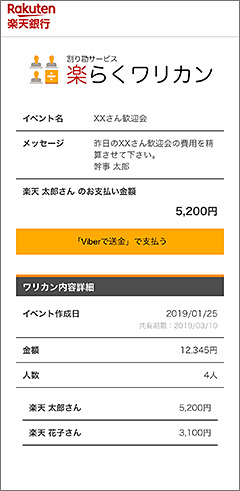 請求メッセージ