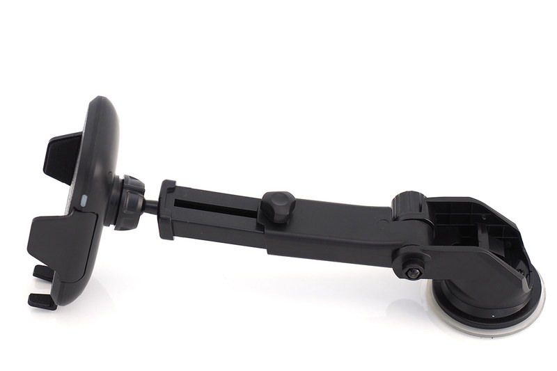 アーム型ホルダーを逆側に展開すれば、吸盤・ホルダー間の距離をさらに離すこともできます。