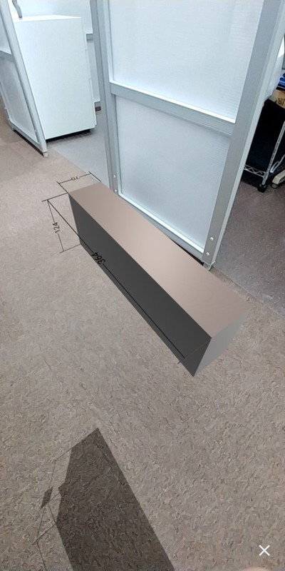 家具などを想定して設置をシミュレートすることも