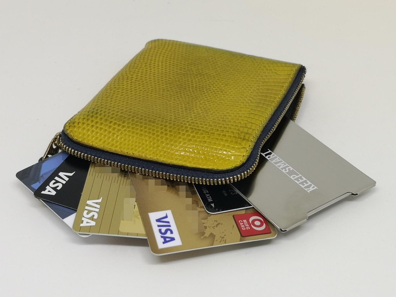  こういうタイプの財布ならカードと一緒に入れることが出来た