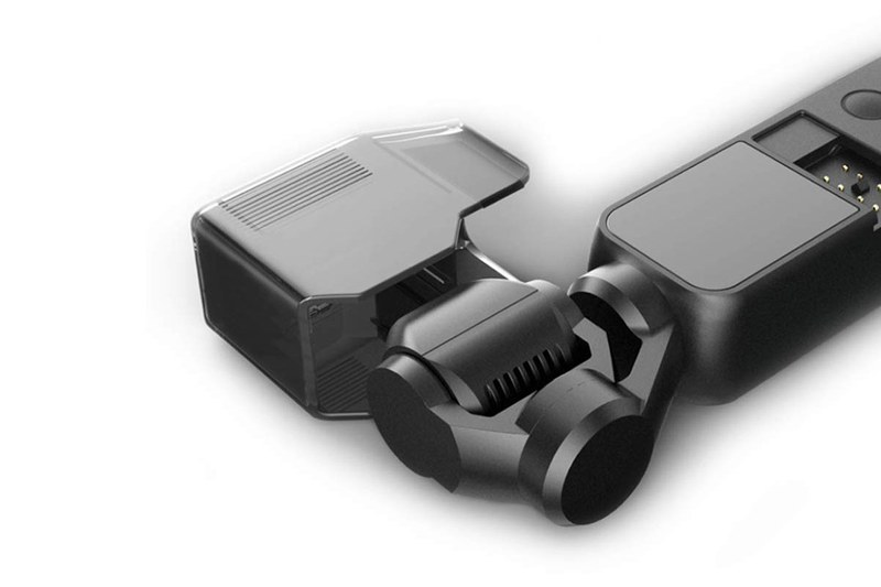 VikisdaブランドのOsmo Pocket用保護カバー。税込1399円でした。カメラ・スタビライザー部だけを覆うハードカバーで、下部と側部が開口していますので、手軽に脱着できます。手軽に脱着できますが、ややラフに扱ってもそこそこ抜けにくくて実用的。