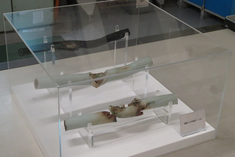 損傷した海底ケーブル