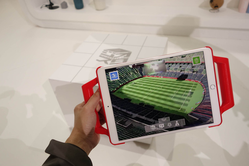 iPadを使ったジオスタのデモ