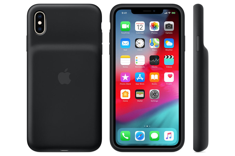 アップル純正ケース型バッテリーの iPhone XS Max Smart Battery Case。カラーはホワイトとブラックがあり、アップルストア価格は税別1万4800円です。