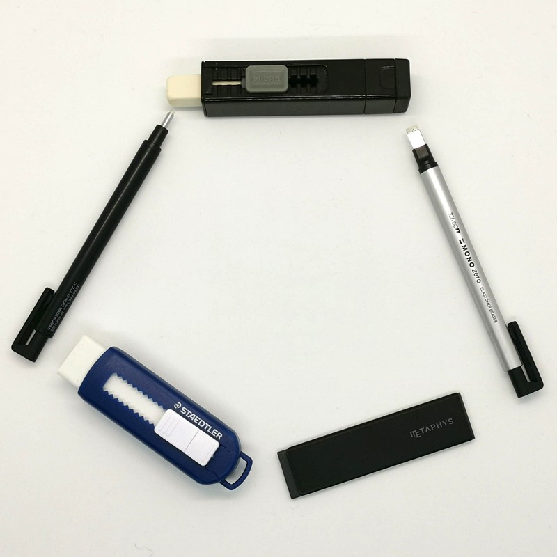 スティック型消しゴムも、メカニカルなデザインやアイデア切れの時代だ