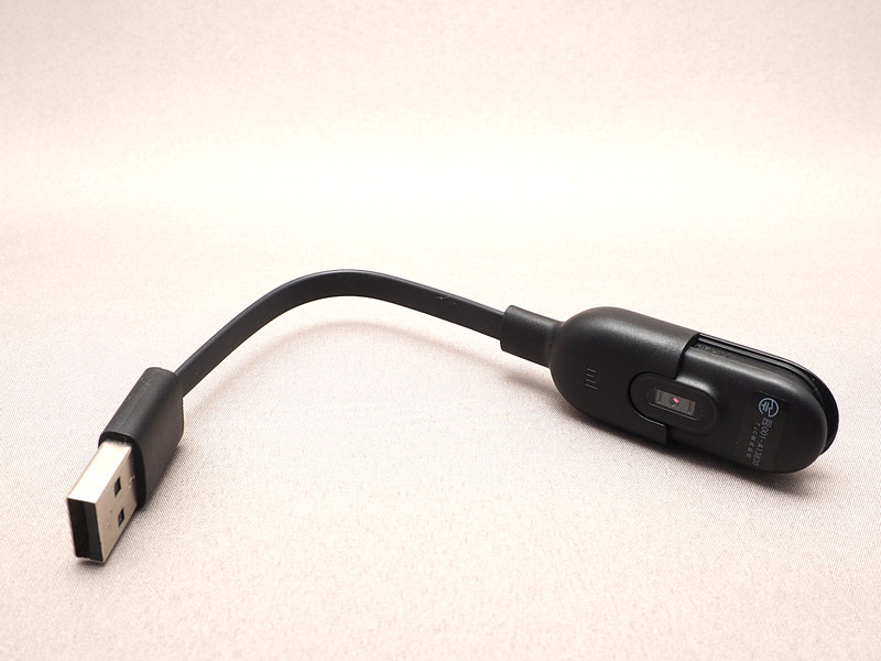 USB充電ケーブルに差し込んで充電する