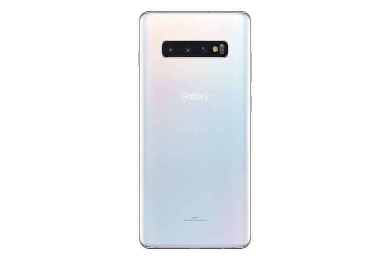 「Galaxy S10＋ SCV42」プリズムホワイト