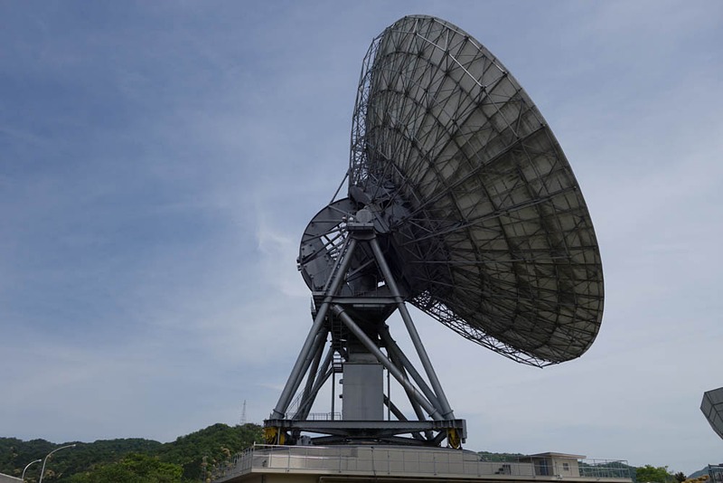 こちらは第1電波望遠鏡。基本的な構造は第2電波望遠鏡と似ている。こちらは200トン程度と軽量化されている