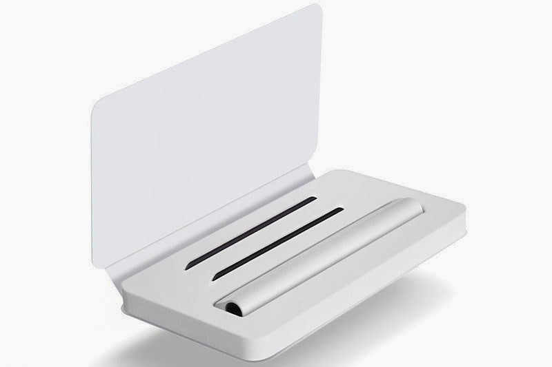 FRTMAブランドの第1世代Apple Pencil用グリップ。長さ約8cmで、内部に磁石が埋め込まれています。パッケージには粘着テープ付きのスチールプレートが2枚含まれており、これを貼った位置に第1世代Apple Pencilを吸着させることもできます。お値段1399円。