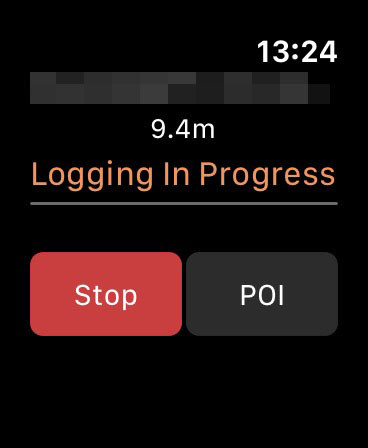 こちらは本連載で先週レビューしたGPSロガー「Bad Elf GPS Pro+ BE-2300-GPS」。単体で使えるGPSロガーですが、Apple Watchからログの記録開始・停止などの操作を行えます。
