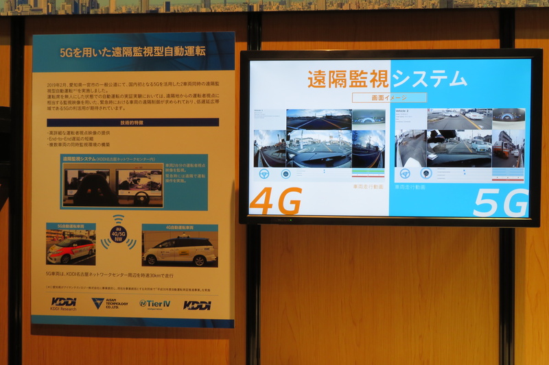 5Gによる自動運転の遠隔監視システム