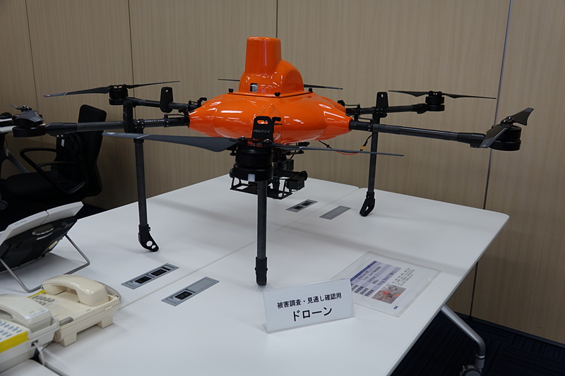 被災地の状況確認などに使われるドローン