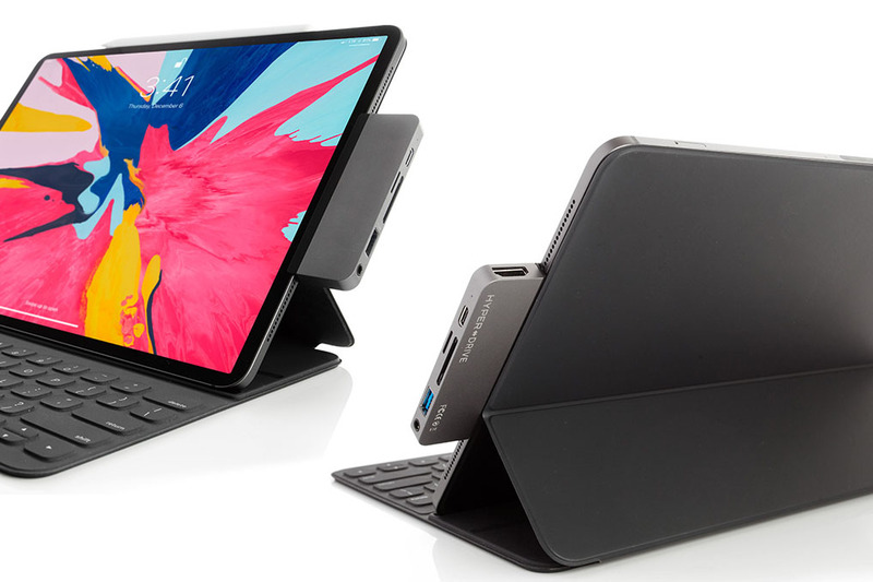 HYPERの「HyperDrive iPad Pro 6-in-1 USB-C Hub」。iPad ProのUSB-Cポートを6ポートに拡張できるハブで、実装するポートは4K HDMI、USB-C、microSD、SDカードスロット、USB-A、3.5mmオーディオジャックです。カラーバリエーションは2色。直販税込み価格は9396円。