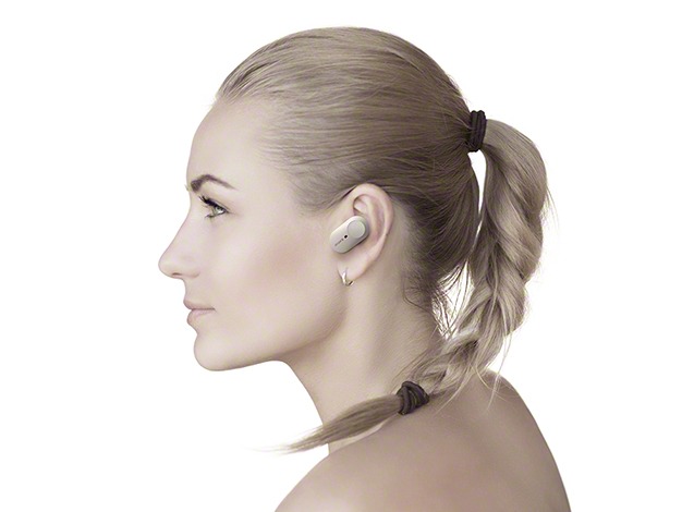 装着した様子。完全ワイヤレスなので、コードがまったくなく、スッキリ。