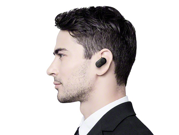 装着した様子。完全ワイヤレスなので、コードがまったくなく、スッキリ。