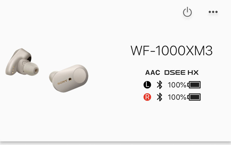 新型WF-1000XM3をiPhoneとBluetooth接続して使っていますが、Bluetooth設定画面などでは左右イヤホンが個別にBluetooth接続している明確な表示はなされません。ウィジェット画面ではバッテリー残量が表示されますが、ホントに個別にBluetooth接続しているの？　でも専用アプリ「Headphones Connect」では、左右が個別にBluetooth接続している表示を確認できます。使用中のコーデックなんかも見られますね。