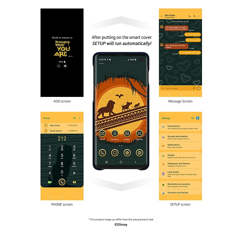 Galaxy S10 / S10+専用カバー「Galaxy Friends」