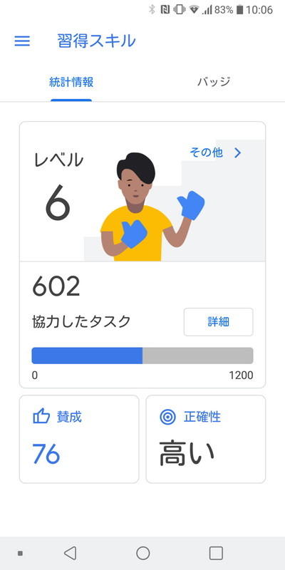 ステータス画面で自分がどれだけ貢献しているかを再確認
