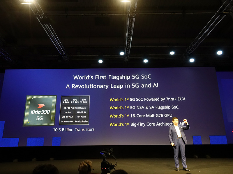 5Gモデムをワンチップ化したKirin 990