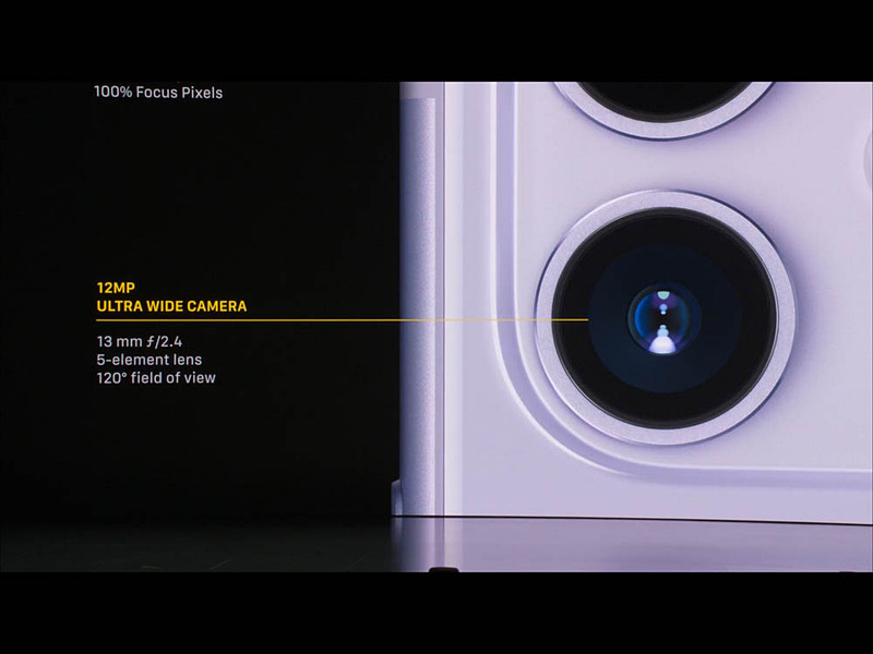 新たに搭載される超広角カメラ。こちらは光学手ぶれ補正は搭載しない