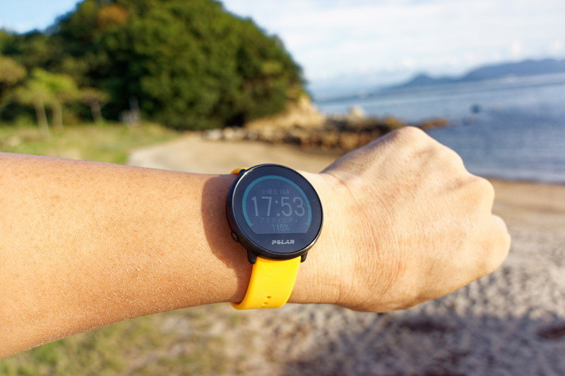 30m防水の「Polar Ignite」は夏休みの海水浴でも活躍してくれた