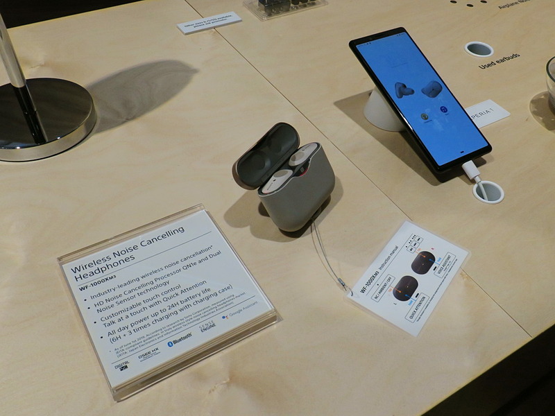 オーディオコーナーでもXperia 5をいっしょに展示
