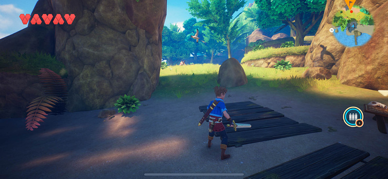 「Oceanhorn 2」というアクションアドベンチャー。DUALSHOCK 4でプレイすると、家庭用ゲーム機とほぼほぼ同等のプレイフィールになる