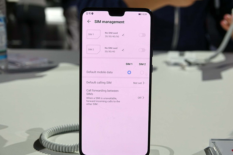 SIM1が5G対応スロット