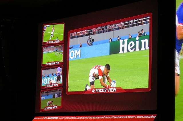 左右のサブスクリーン。マルチアングルが表示されている