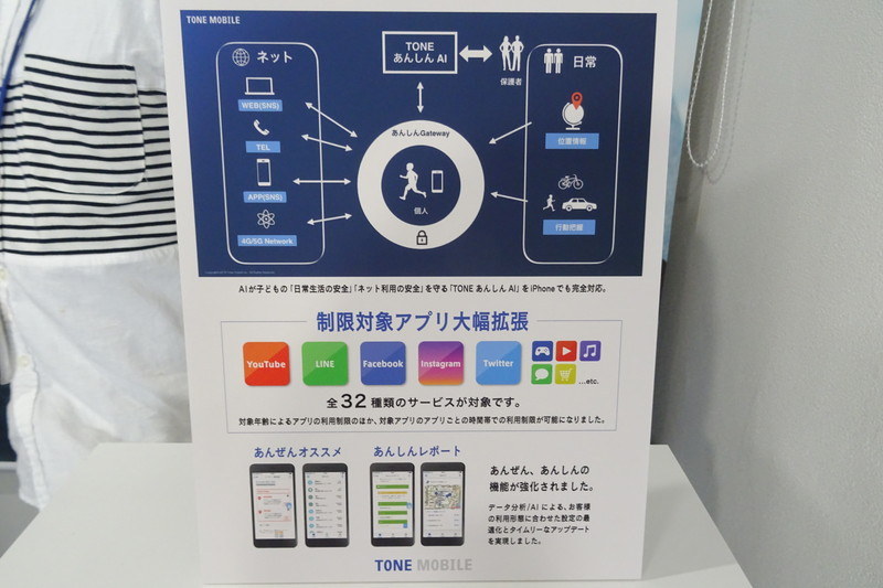 アプリの通信を制限しているようす