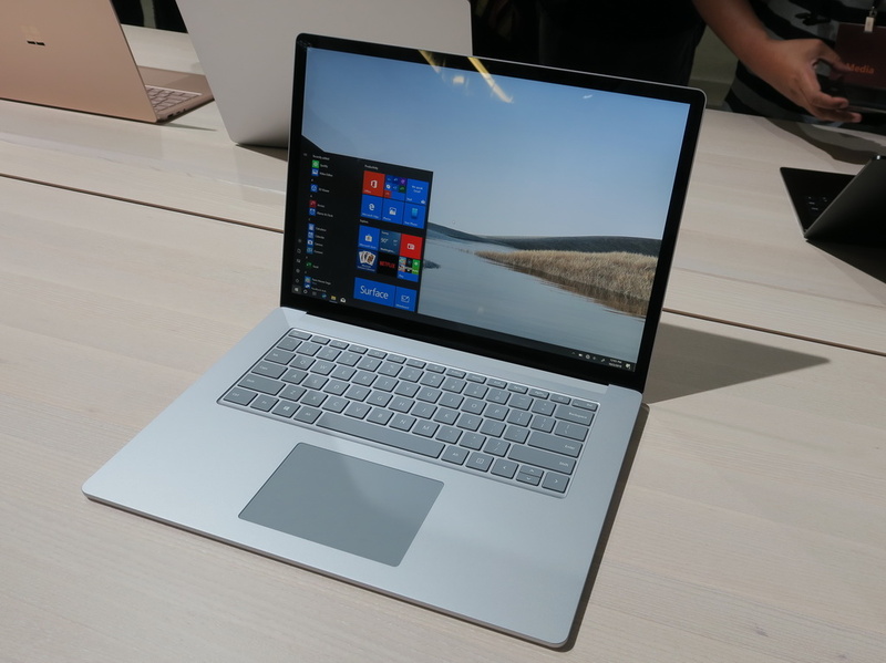 Surface Laptop3の15インチモデルはメタル仕上げのみ
