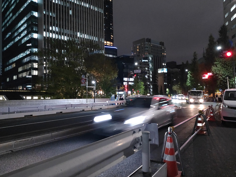 シャッタースピードを1/10で撮影