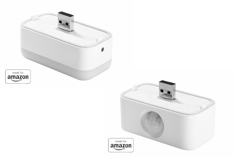 別売のナイトライトやモーションセンサーを接続できる