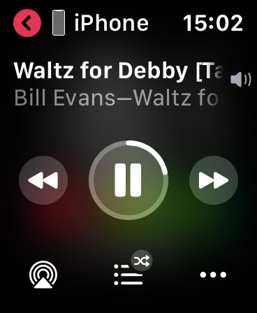 左は、iPhoneの設定→Bluetooth→AirPods ProからAirPods Proの各種設定を行っている様子。中央と右は、Apple Watchのミュージックアプリ左下のAirPlayアイコンをタップして、AirPods Proの現在のノイズコントロールモードの確認や切り替えを行っている様子。この他、AirPods Proへ話しかけてSiriを使うこともできます。AirPods Proを装着した状態で「Hey Siri」の後に指示を言えば、音楽の再生や音量調節や曲の贈り戻し等々を始めとするSiriの各種機能を利用できるわけですが、iPhoneなど端末をいちいち出したり操作せずに済むのは快適です。
