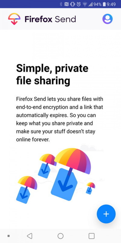 一度に最大2.5GBまでのファイルを共有できる「Firefox Send」