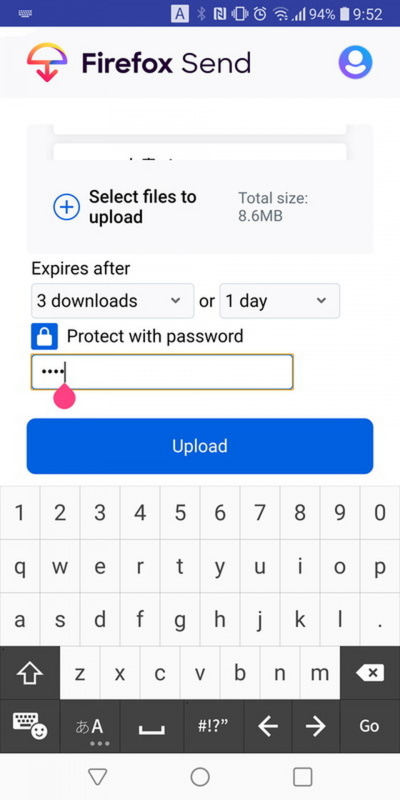 パスワード設定もできる