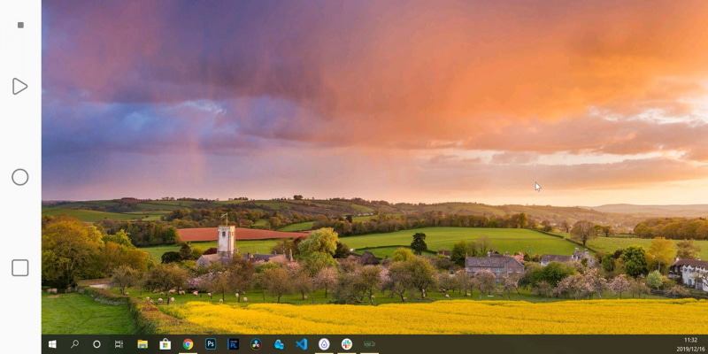デスクトップが表示された