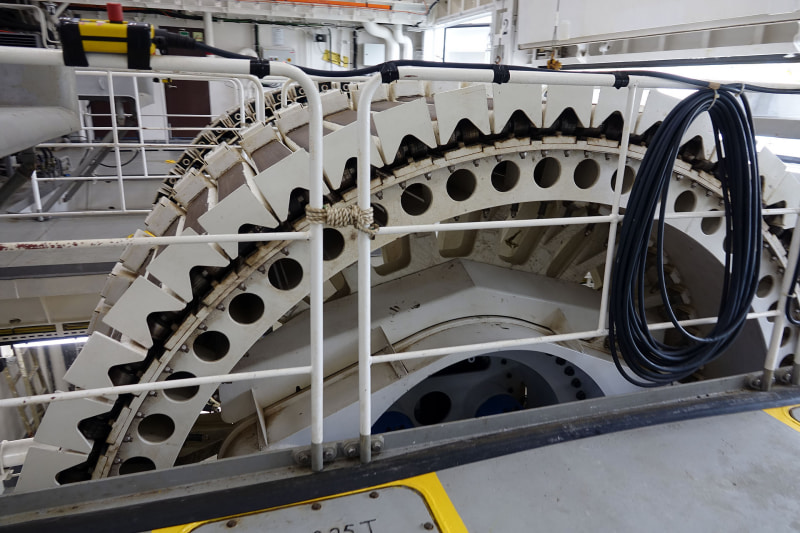 この装置でケーブルを左右に自動で動かす