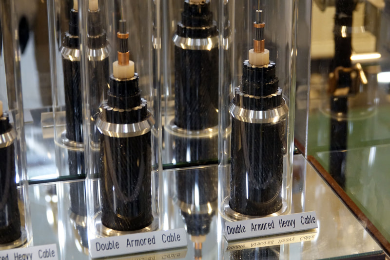 サンプルの海底ケーブル。今回は8芯のものが採用されている