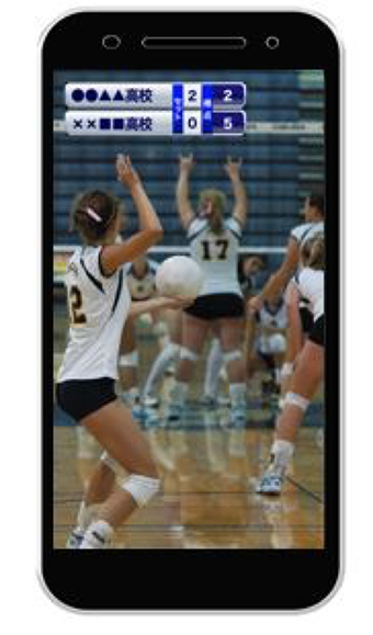 縦画面バレーボールイメージ