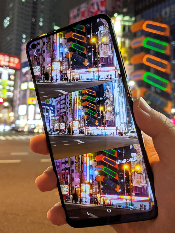 3つのカメラの写り方を見比べられる