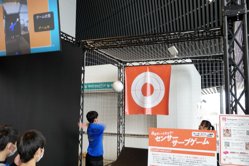 選手たちも体験