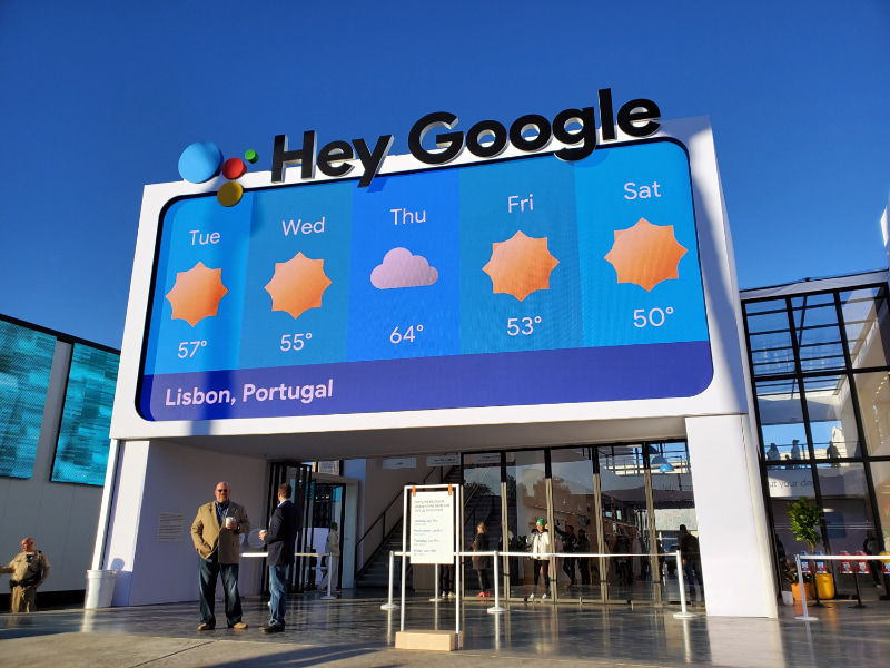 Googleアシスタントを紹介するブースを出展したグーグル
